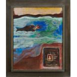 Albert Herbert (1925-2008) oil on canvas- Jonah and the Whale