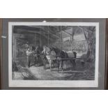 Set of three mid 19th century black and white aquatints by J. Harris after J. F. Herring - Fores's S
