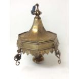 Large decorative late 19th/early 20th century silver plated hanging lantern