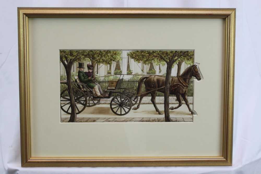 Jane Johnson (b.1951) watercolour - ‘Miss Potter’s on her way’, in glazed gilt frame Provenance: - Image 2 of 4