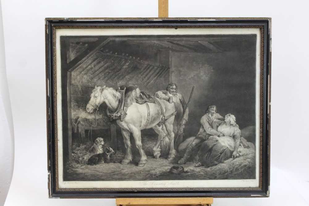 Late 18th century mezzotint by W. Ward after George Morland - The Country Stable, published 1792 by - Image 2 of 11