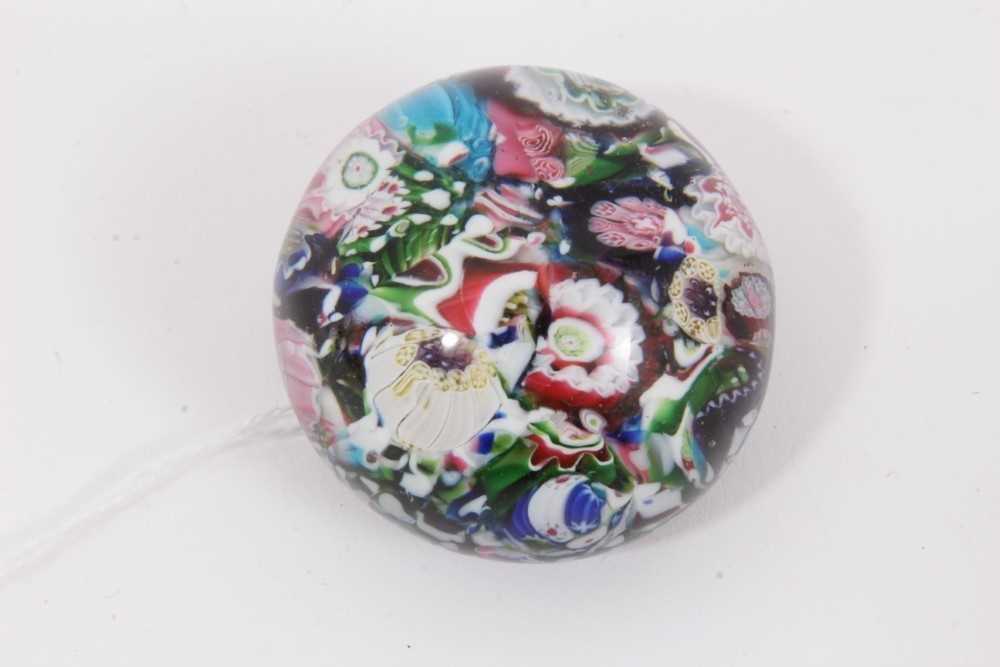 19th century Clichy miniature scrambled cane paperweight - Image 4 of 5