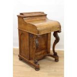Victorian walnut piano top Davenport desk