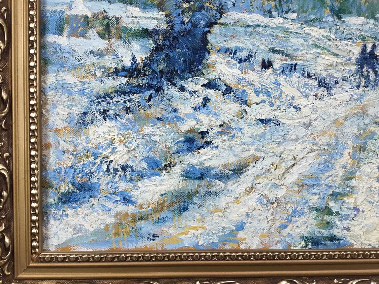*Tom Keating oil on canvas, Snow scene, Dedham - Image 3 of 6