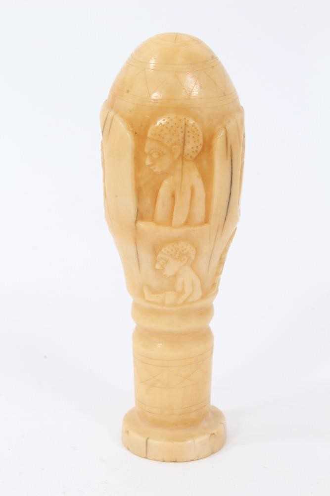 West African carved ivory seal - Image 2 of 6
