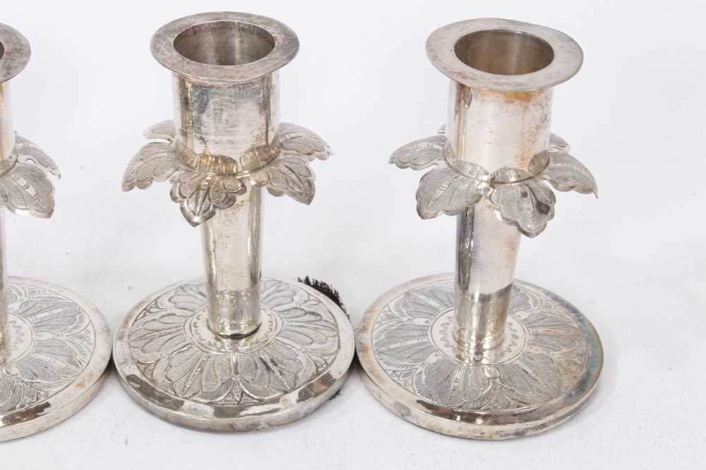 Eastern white metal candlesticks and other items - Image 6 of 6