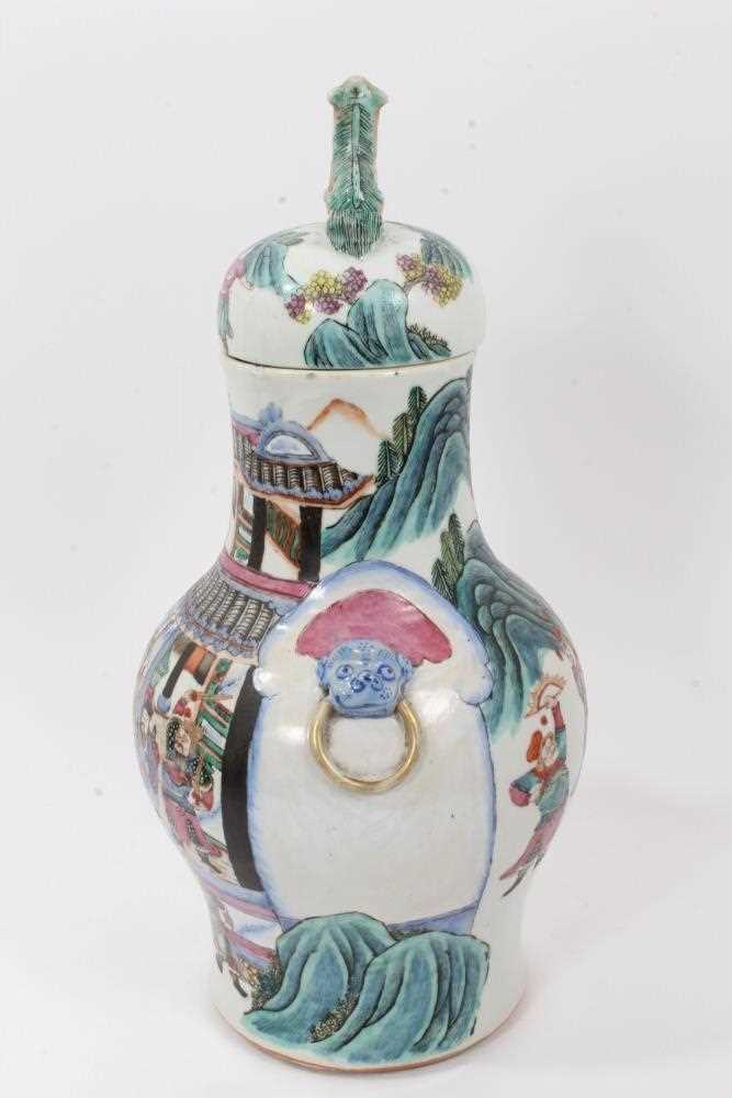 Chinese baluster vase and cover - Image 2 of 11
