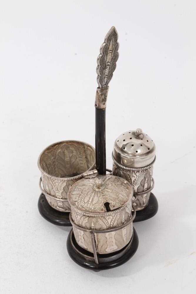 Eastern white metal candlesticks and other items - Image 4 of 6