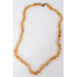 Jade bead necklace