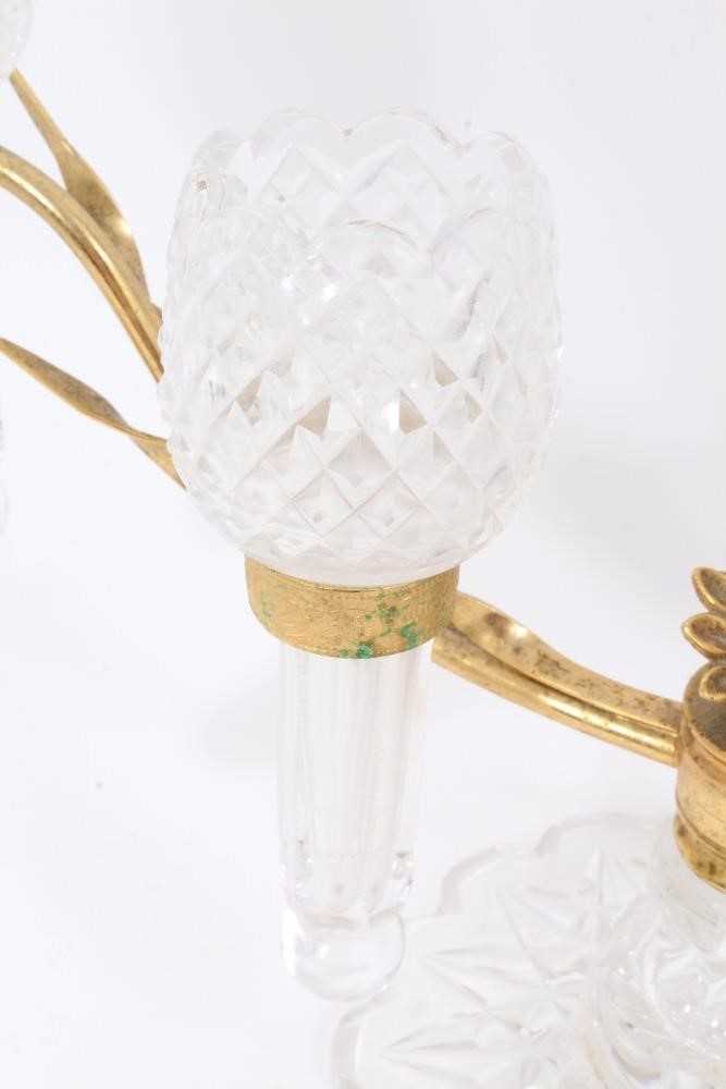 Good stylish four branch glass centrepiece - Image 4 of 15