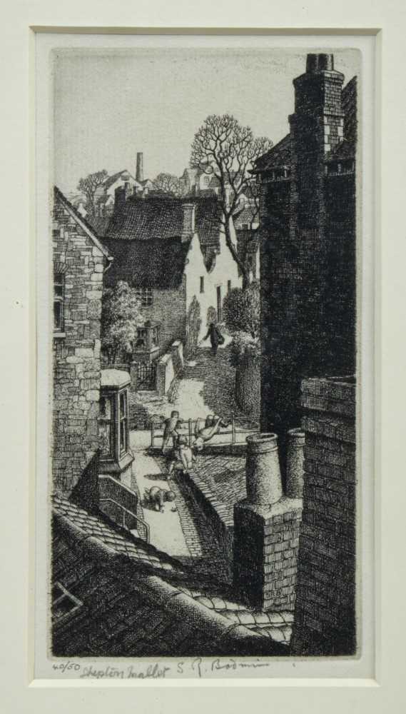 *Stanley Roy Badmin (1906-1989) signed limited edition etching – Shepton Mallet, Somerset, 40/50, in