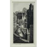 *Stanley Roy Badmin (1906-1989) signed limited edition etching – Shepton Mallet, Somerset, 40/50, in