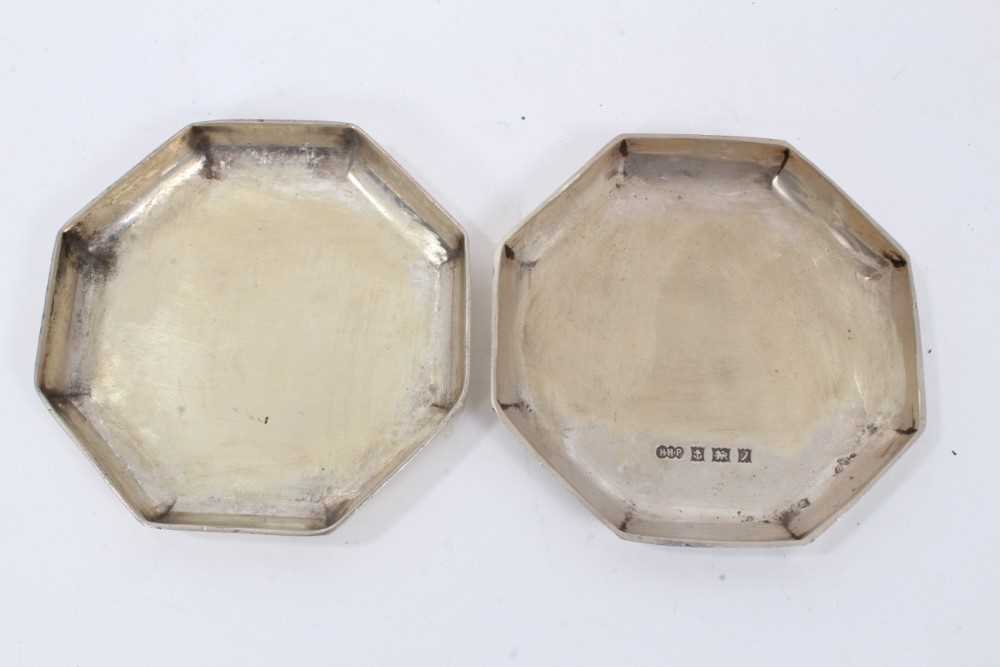 Selection of contemporary silver including three separate pairs of dishes and one other - Image 2 of 14