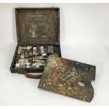 Robert G. D. Alexander (1875-1945) late 19th century artists box and palette, containing a selection