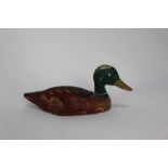Painted wooden decoy duck