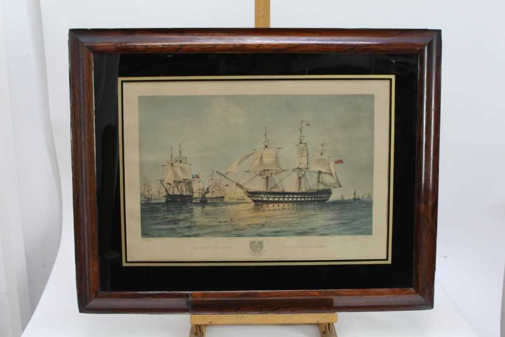 After Daniel Orme (c.1766-1832) hand coloured engraving - Admiral Nelson receiving the Spanish Admir - Image 9 of 22