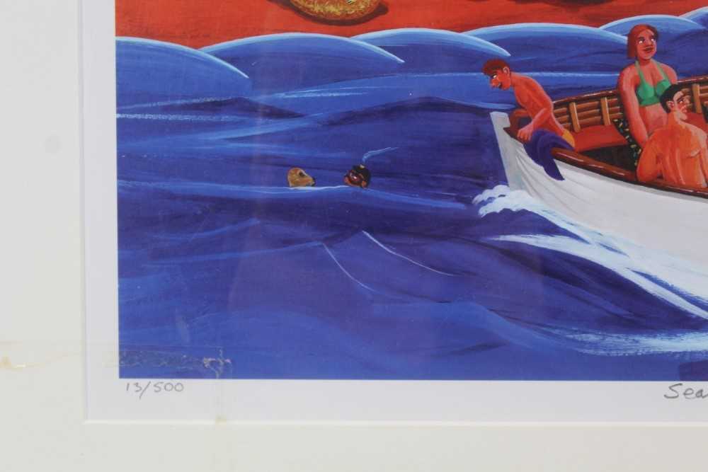Brian Lewis (b.1947) signed limited edition print - Seal Trip V, 13/500, 29cm x 42cm, mounted - Image 5 of 12