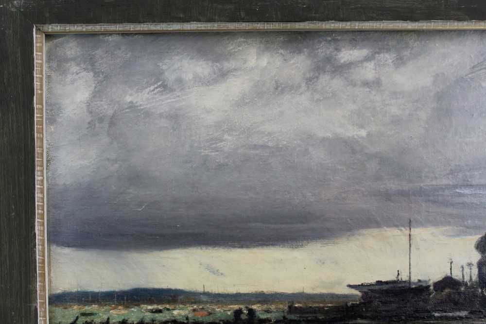 Fid Harnack oil on canvas, harbour scene, signed - Image 7 of 8