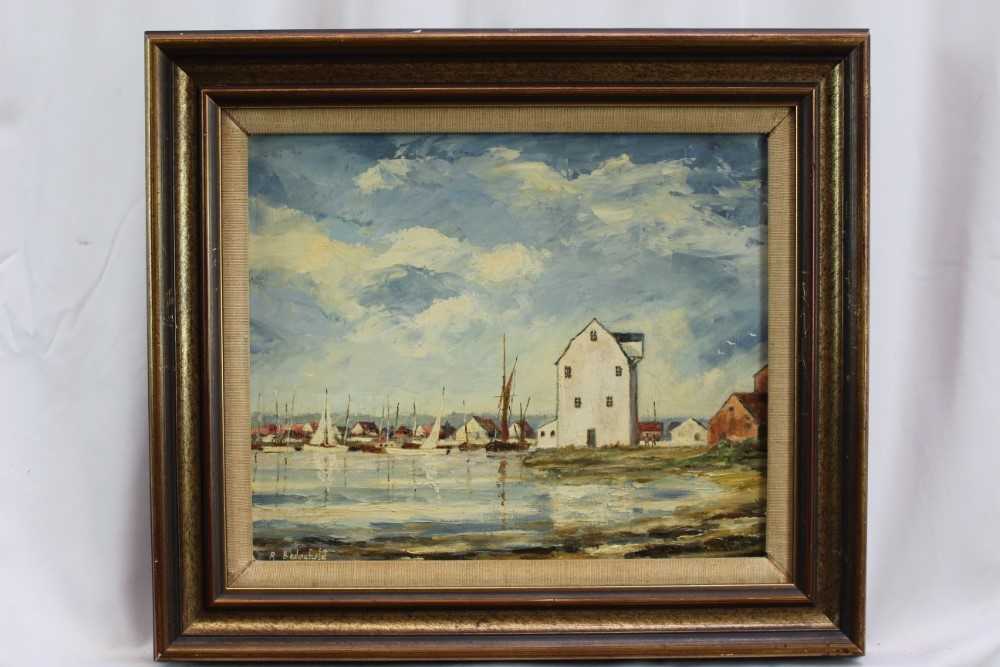 Roger Bedingfield, pair of mid 20th century oils on board - The Tide Mill at Woodbridge and The Wher - Image 6 of 8