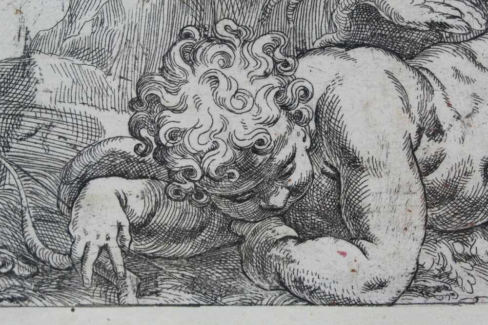 Attributed to Paolo Farinati (pen and ink- Sleeping Cupid to be advised - Image 6 of 10