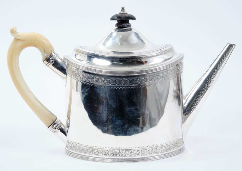 Georgian silver teapot by Peter and Ann Bateman.
