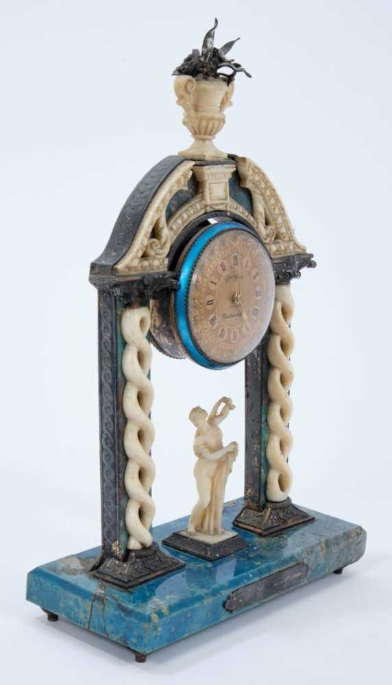 Ornate 19th century Grand Tour pocket watch display stand by Dreyfours L. Humbert Paris France with - Image 2 of 3