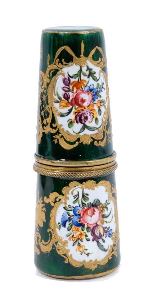 Fine 19th century French guilloche enamelled etui - Image 3 of 3