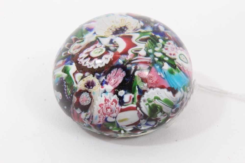 19th century Clichy miniature scrambled cane paperweight - Image 2 of 5