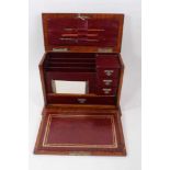 Edwardian honey oak desk top stationery cabinet