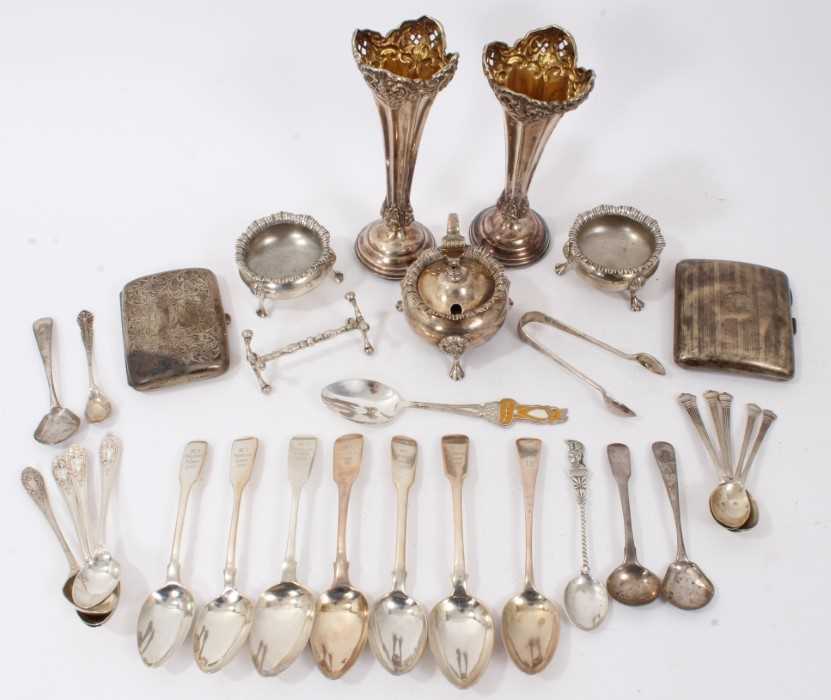 Selection of miscellaneous late 19th/early 20th silver