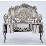 Early Edwardian silver jewellery box in the form of a ladies dressing table