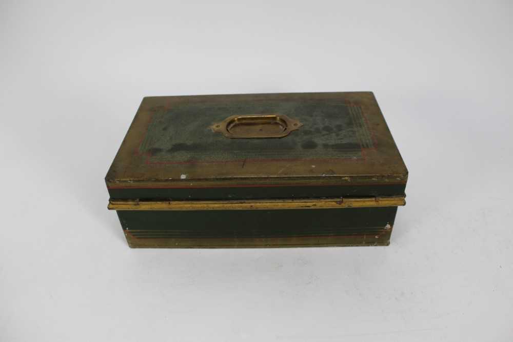 Large 19th century mahogany inlaid tray, together with a Victorian mahogany stationery box, a mother - Image 14 of 26