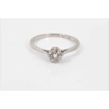 Diamond single stone ring