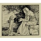Helen Jacobs (1880-1970) pen and ink - Prosperina and the Nymph, signed, in glazed gilt frame Prov