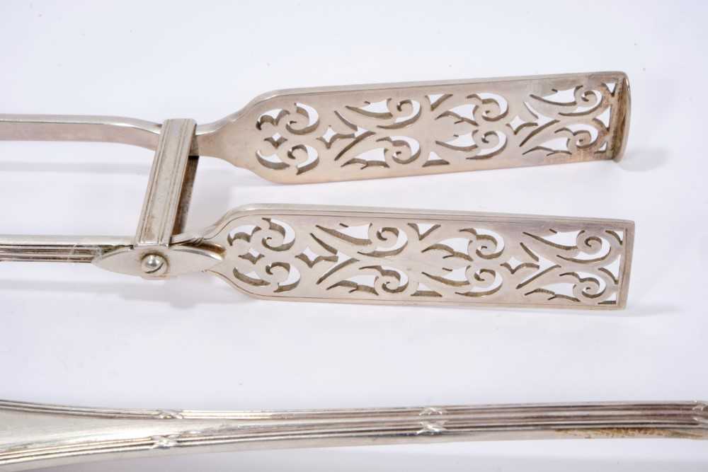 Edwardian silver canteen by Elkington & Co, approximately 166 oz of weighable silver - Image 6 of 7
