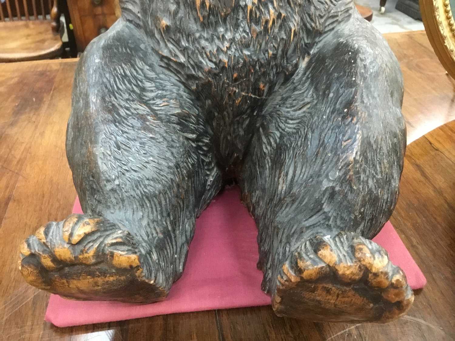 Late 19th / early 20th century Black Forest carved linden wood bear occasional table - Image 5 of 8