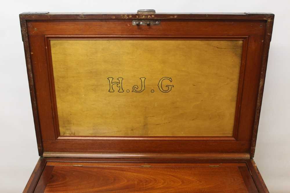 Early 20th century railway cabinet makers tool chest - Image 3 of 9