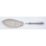 Imperial Russian silver fish slice with pierced and engraved blade