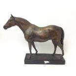 Bernard Winskill (d. 1980) very large bronze study of the stallion 'Owen Tudor', 59cm long, raised o