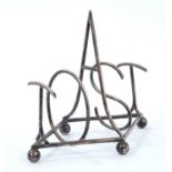 Late Victorian silver toast rack by Hukin and Heath