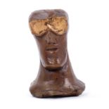 *Dame Elisabeth Frink (1930-1993) Rook bronze chess piece ‘Goggled Heads' 1967/9