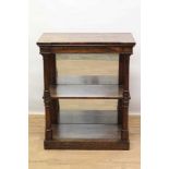 Regency rosewood three tier pier table with mirrored back