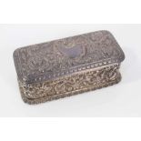 Edwardian silver ring box Birmingham 1903