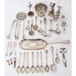 Selection of miscellaneous Georgian and later silver, and silver plate