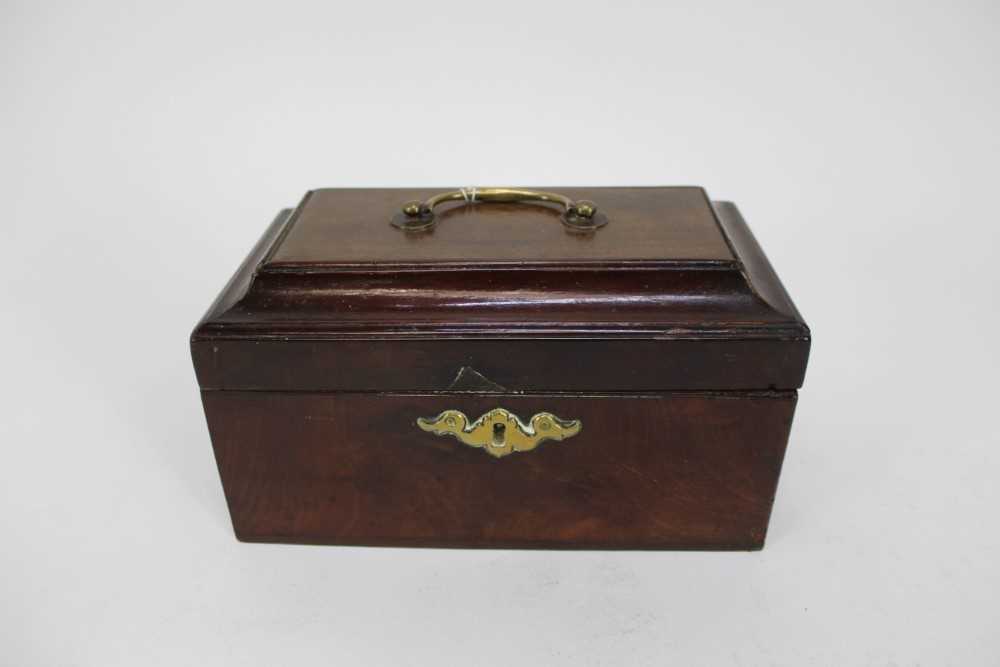 Large 19th century mahogany inlaid tray, together with a Victorian mahogany stationery box, a mother - Image 5 of 26