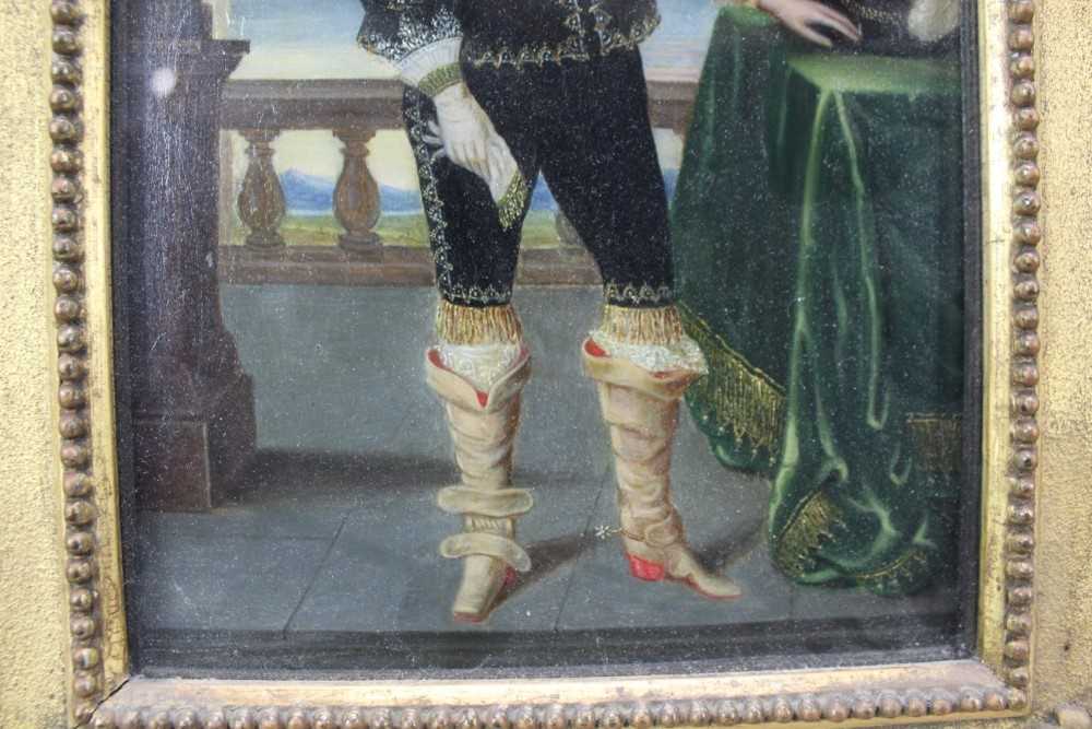 Charles I portrait oil on panel - Image 6 of 9
