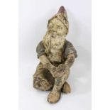 Antique terracotta garden gnome