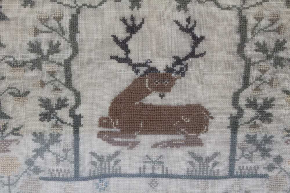Early Victorian sampler by Susannah Canham Aged 13 1838, depicting a stag and flora, another dated 1 - Image 2 of 13