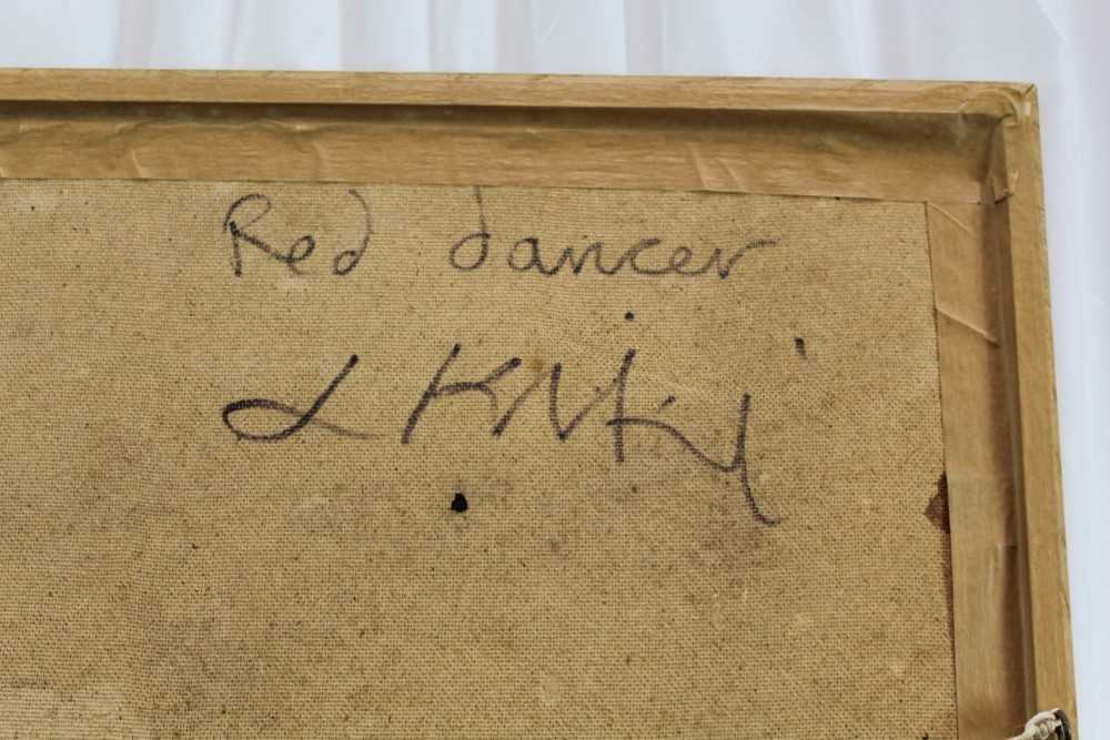 John Kiki (b. 1943) monoprint 'Red Dancer' signed and inscribed - Image 8 of 8