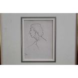 *Mervyn Peake (1911-1968) pen and ink - Female Model, in glazed gilt frame Provenance: Chris Beetl